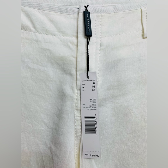 Elie Tahari Wide-Leg Pant in Linen, Viscose, Elastane - Picture 3 of 10